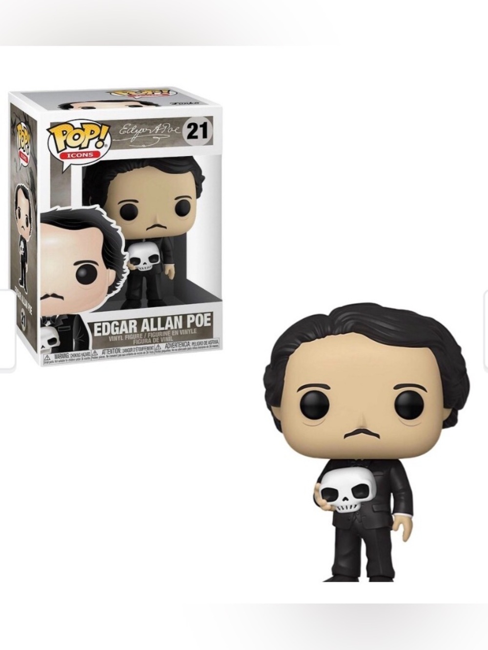 Funko Edgar Allan Poe Pop! Vinyl Figure - Black, Cream